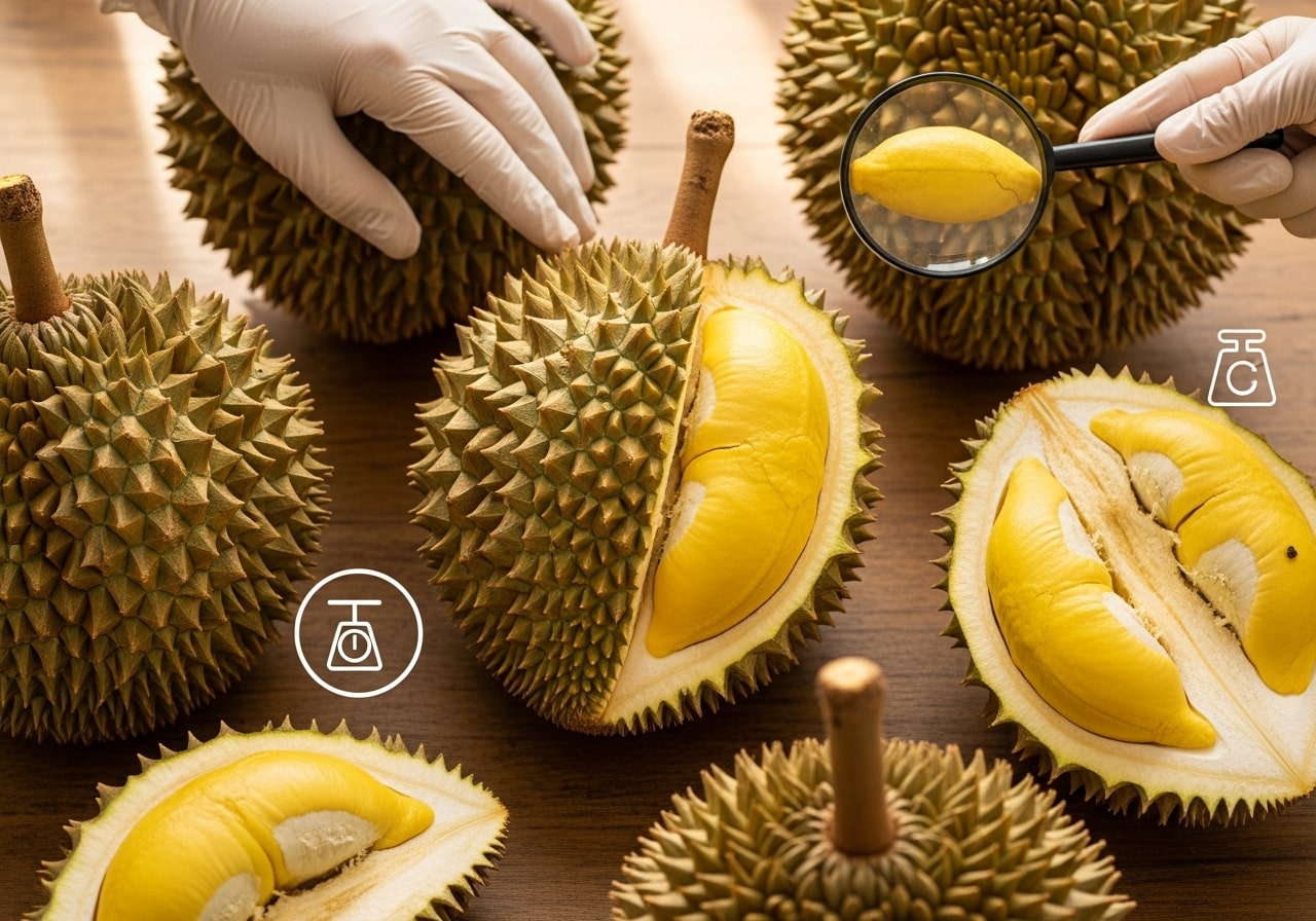 Cách Lựa Sầu Riêng Ngon Bí Quyết Chọn Đúng Trái Chín Cây, Cơm Vàng Béo