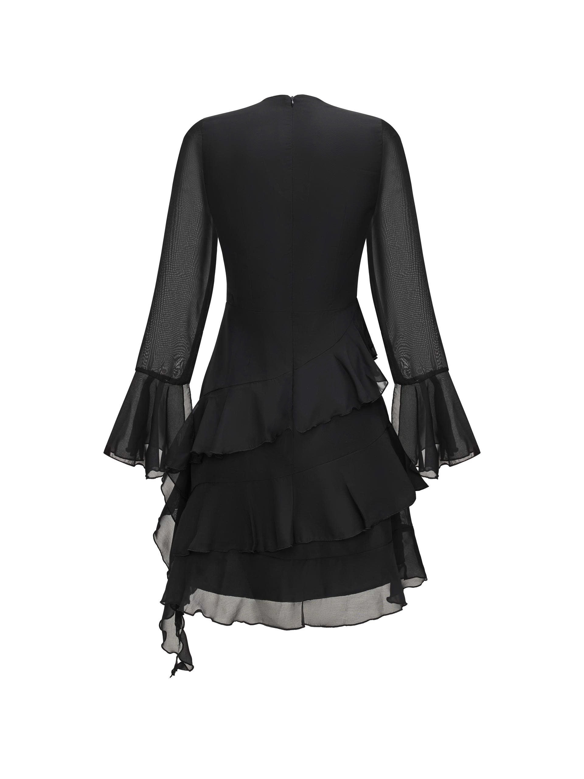 Đầm voan kiểu bèo nhún bigize DA150 dành cho nàng béo mập từ 55-95kg_thumbnail_3