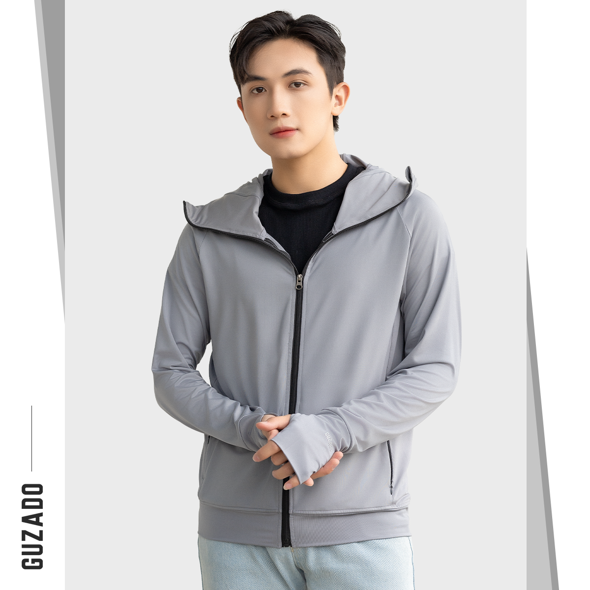 Áo Chống Nắng 2 Lớp Unisex Thông Hơi Khóa Kéo Mũ Trùm Kín Mặt Chống Tia UV GCN02_thumbnail_20