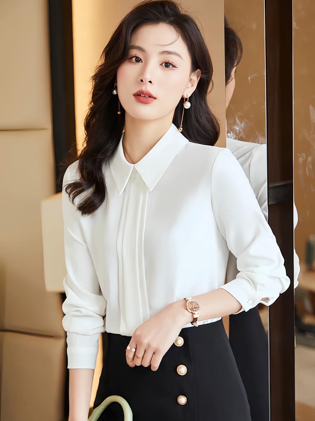 Sơ mi cổ đức xếp ly thân trước SM23-001_thumbnail_1