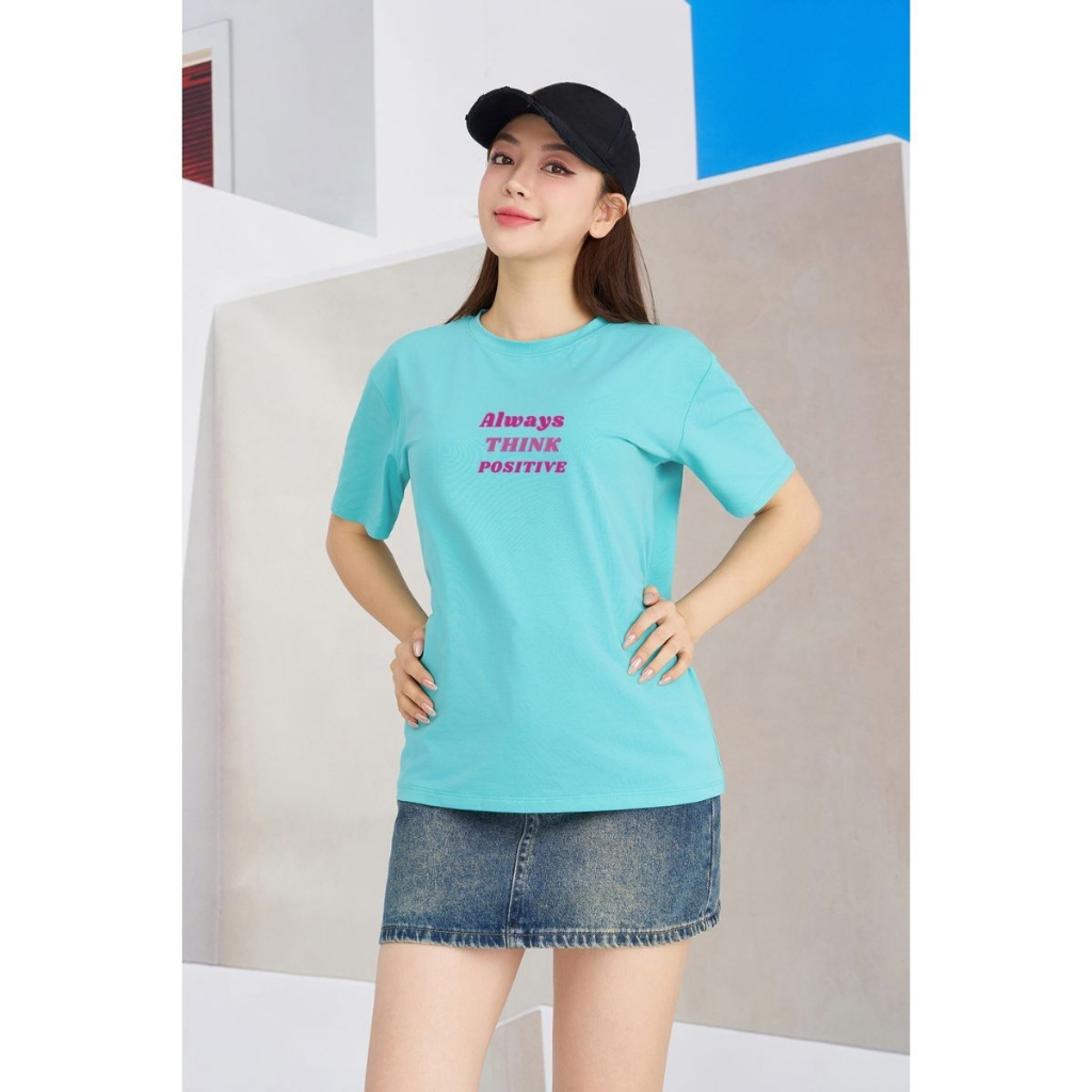 [Form Rộng] Áo thun nữ in chữ 'Always think Positive' - LOZA RT8160_thumbnail_2