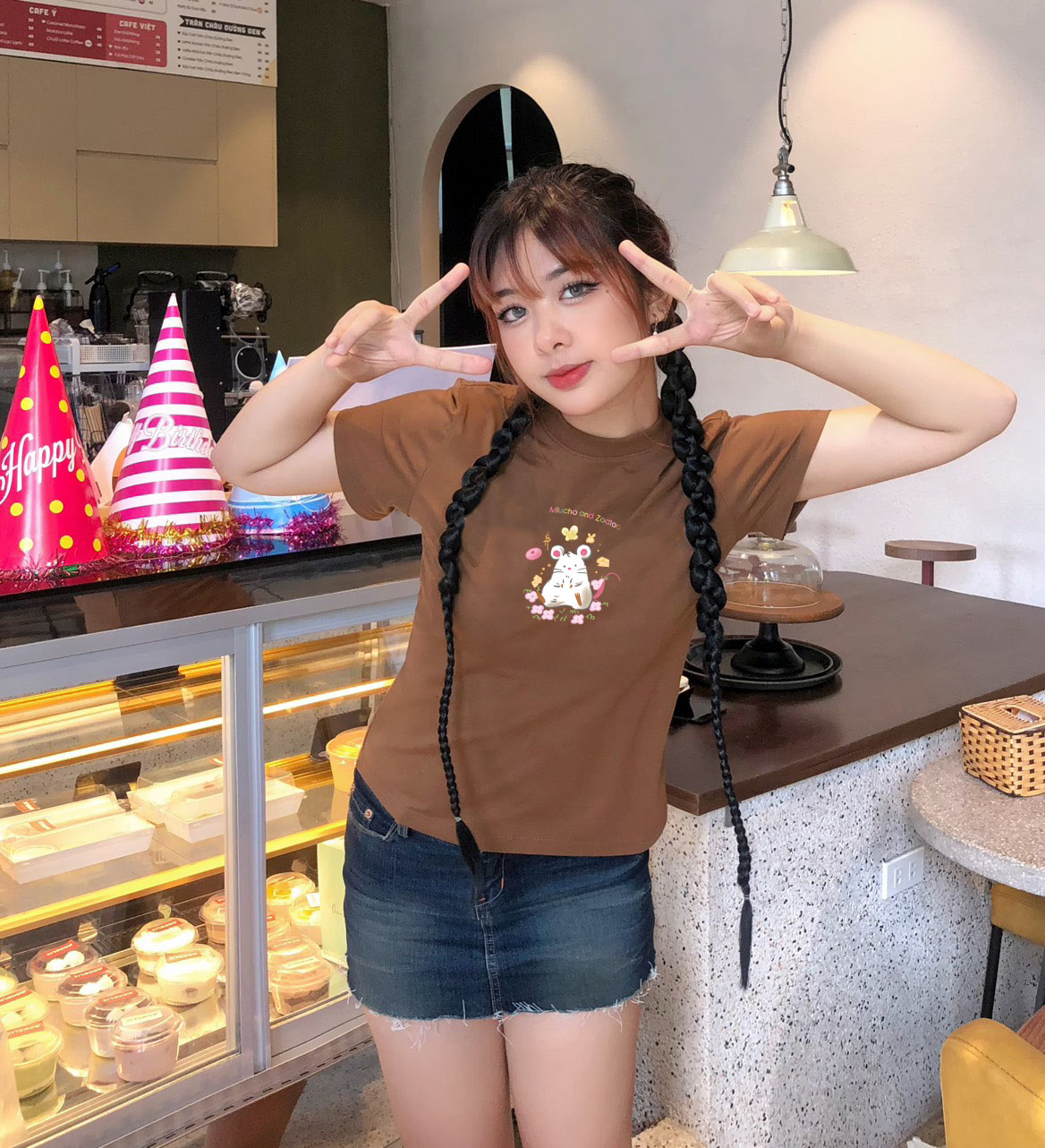 Áo baby tee 12 con giáp tuổi Tí ( của chuột) ABD395 Miucho cotton cổ tròn in graphic_thumbnail_2