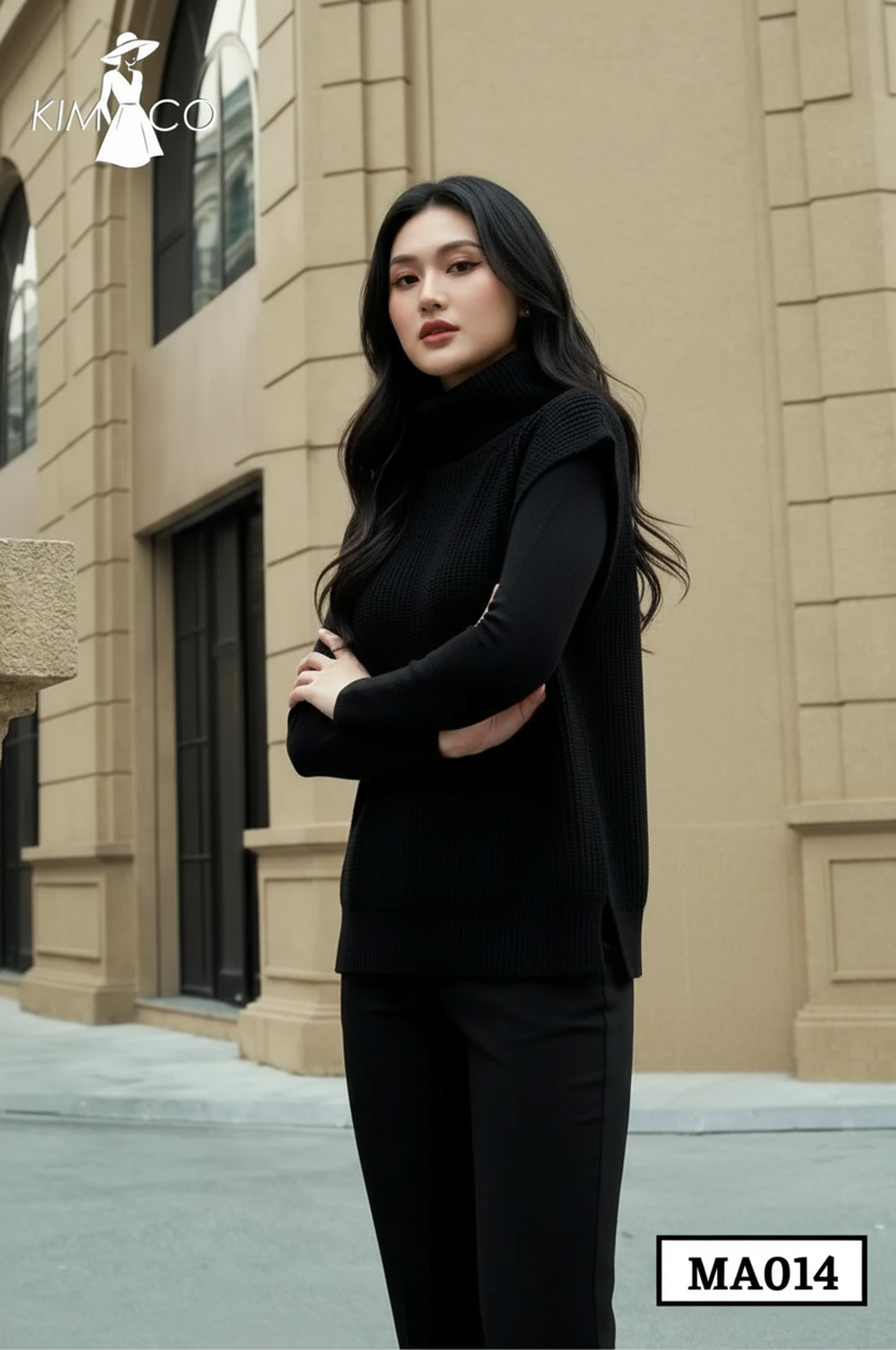 Áo Len Gile Cổ Cao Màu Đen - MA014_thumbnail_2