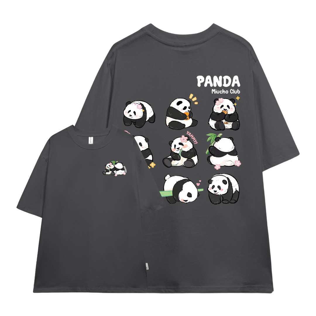 Áo thun Gấu trúc panda dễ thương form rộng local brand ATD1221 Miucho tay ngắn vải cotton thoáng mát cổ tròn in mix_thumbnail_9
