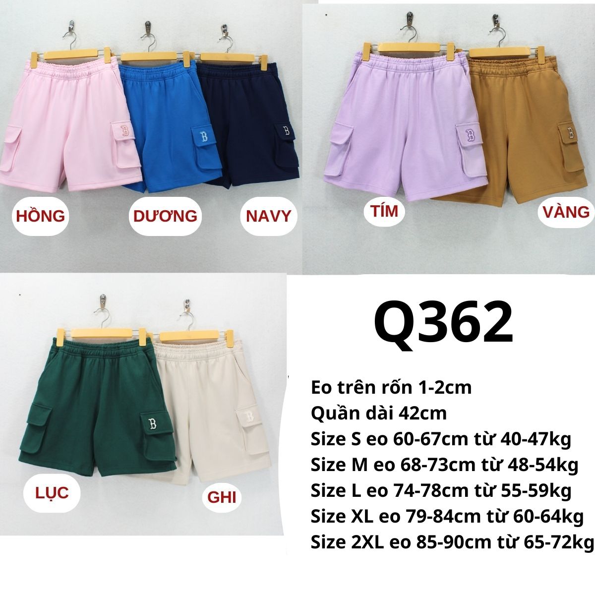 Q362- QUẦN ĐÙI M-L-B