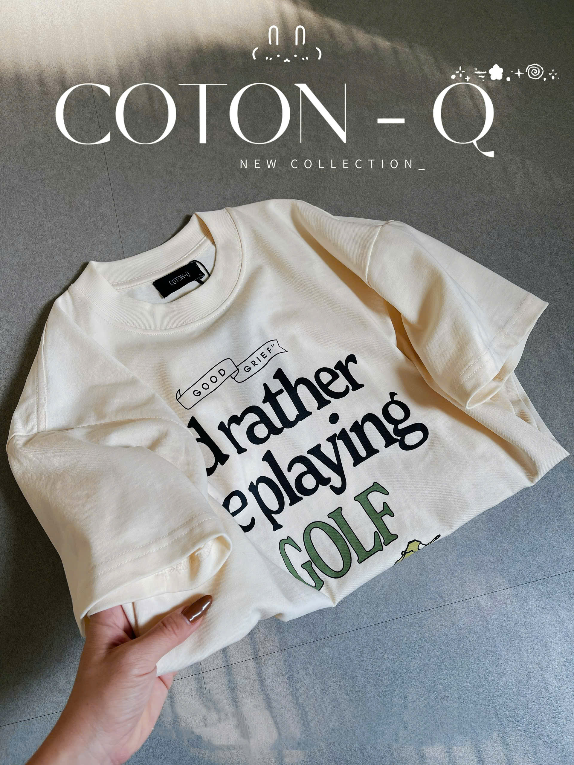 HA875 Áo thun kem in cún