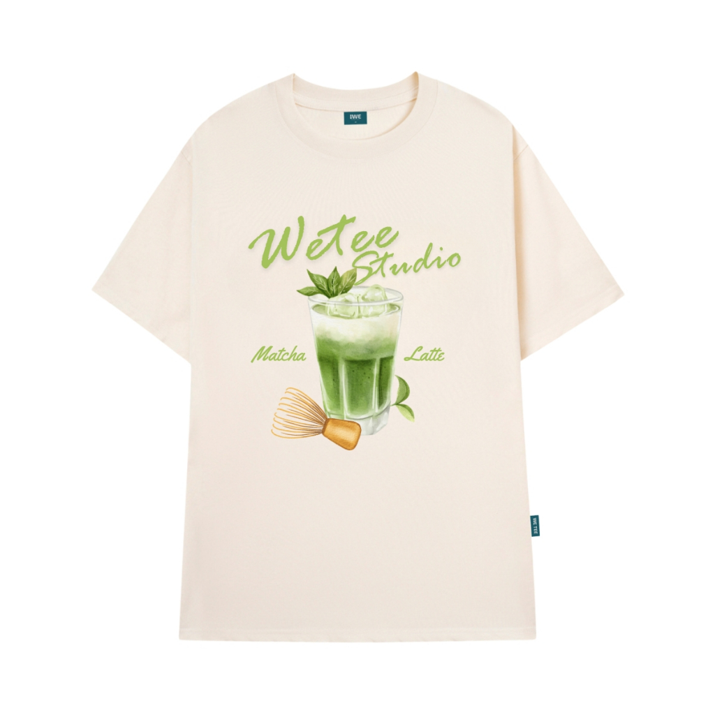 Áo phông oversize nữ hình Matcha Latte local brand We Tee chất cotton 250 gsm - WU1085_thumbnail_2