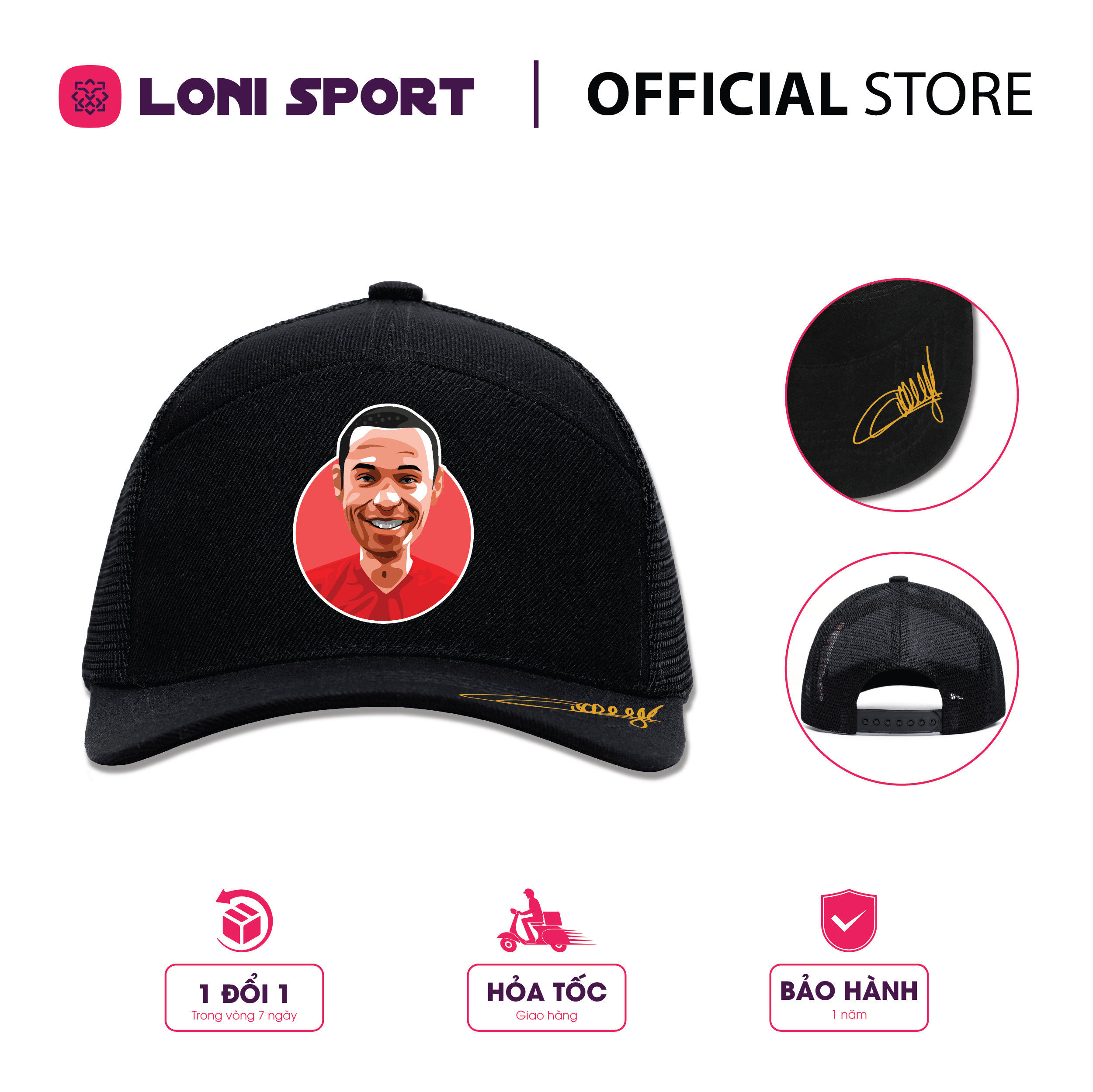 Nón lưỡi trai phối lưới - đen_thumbnail_12