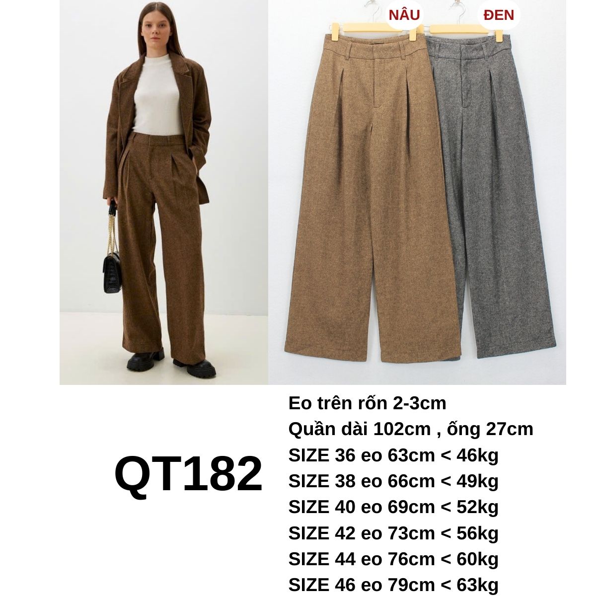 QT182 - Quần tây dạ GJ
