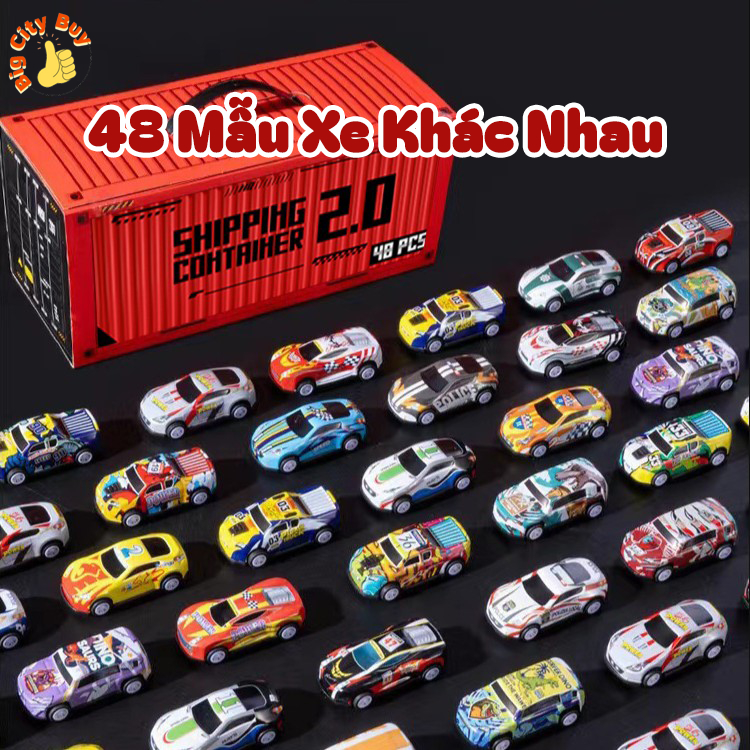 Hộp Đồ Chơi Container 48 Ô tô Cỡ Đại Cho Bé, Hộp Đồ Chơi Ô tô Siêu To Cho Bé, Quà Tặng Cho Con_thumbnail_1