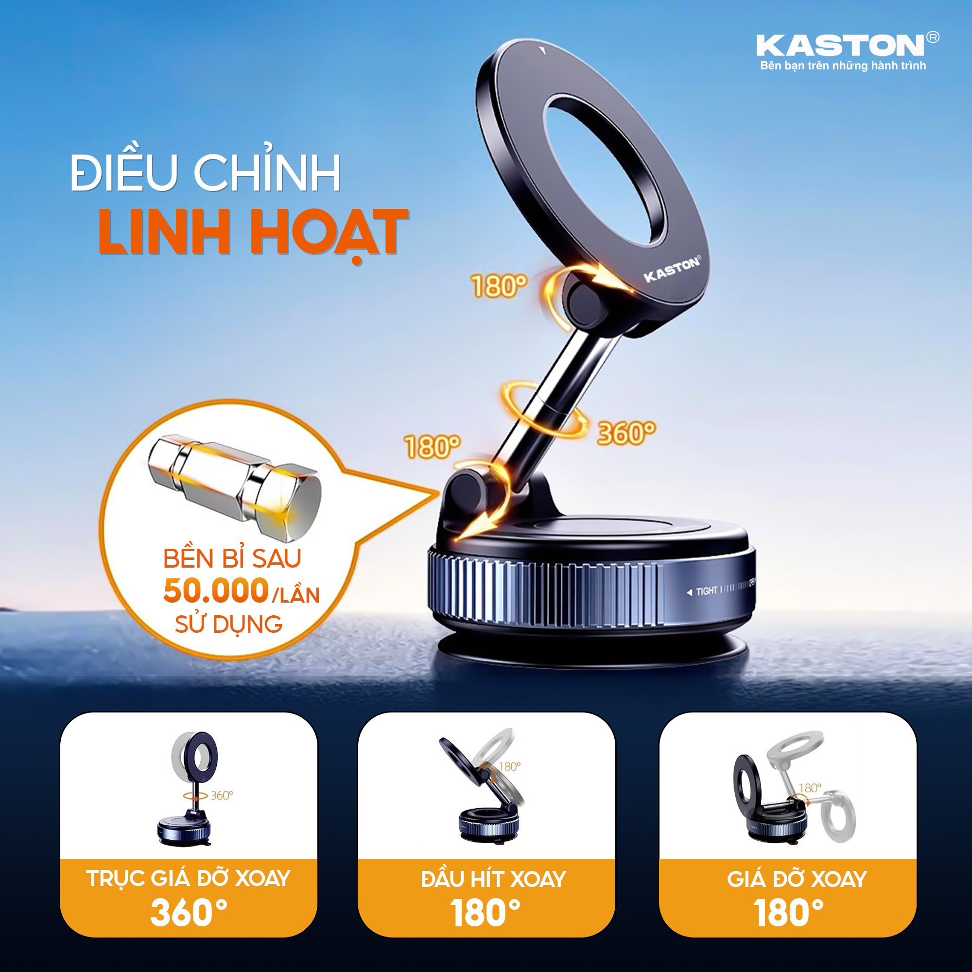 Giá đỡ điện thoại ô tô Kaston_thumbnail_5