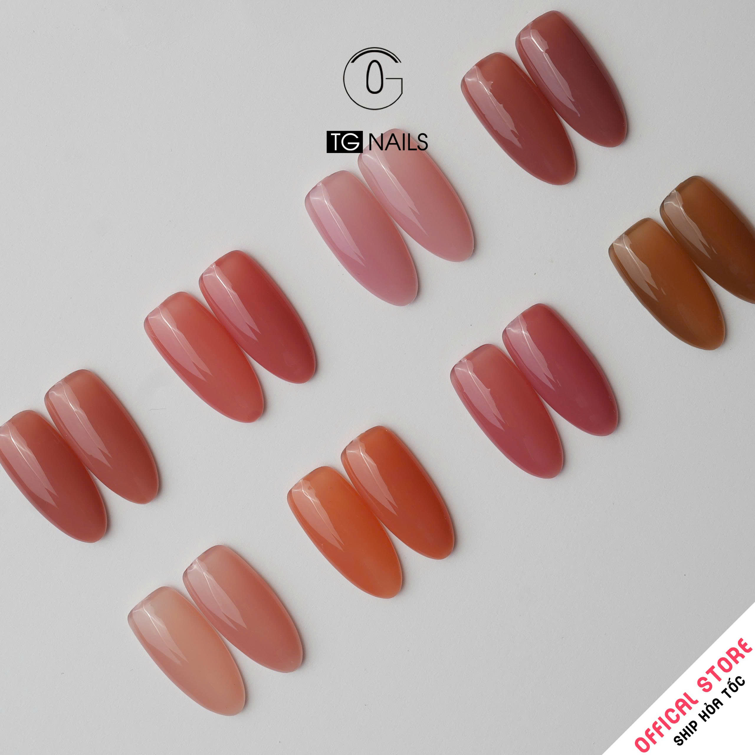 Combo 8 màu Thạch Hồng đục TG Nails kèm bảng màu_thumbnail_3