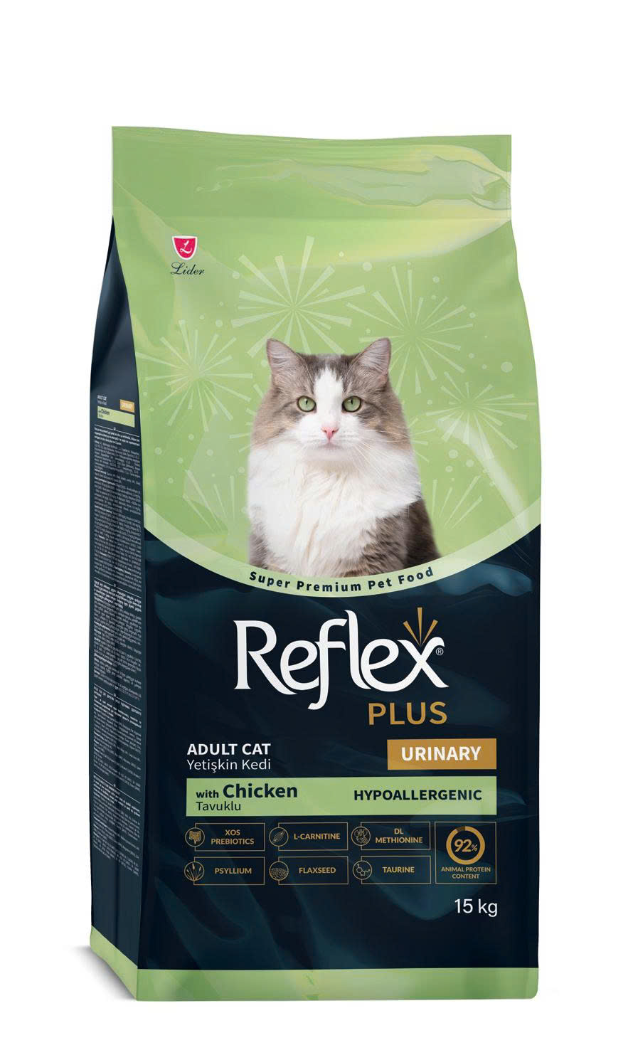 Thức ăn cho mèo REFLEX PLUS ADULT CAT FOOD URINARY CHICKEN (Thịt gà) 15KG