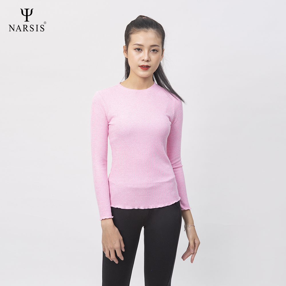 ÁO THU ĐÔNG NỮ L0075 NARSIS VẢI LEN COTTON ẤM ÁP, THOÁNG MÁT, GIỮ ẤM TỐT, MỀM MẠI_thumbnail_1