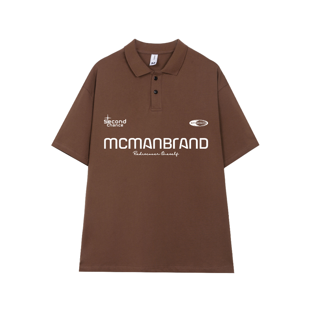 Áo polo nam form rộng đẹp PLD194 Miucho Man tay lỡ vải cotton mềm mại cho nam in Typography_thumbnail_5