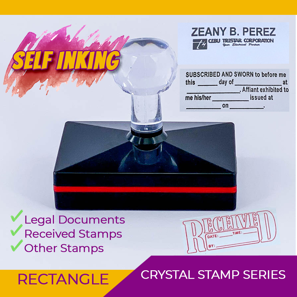 Crystal Rectangle Stamp
