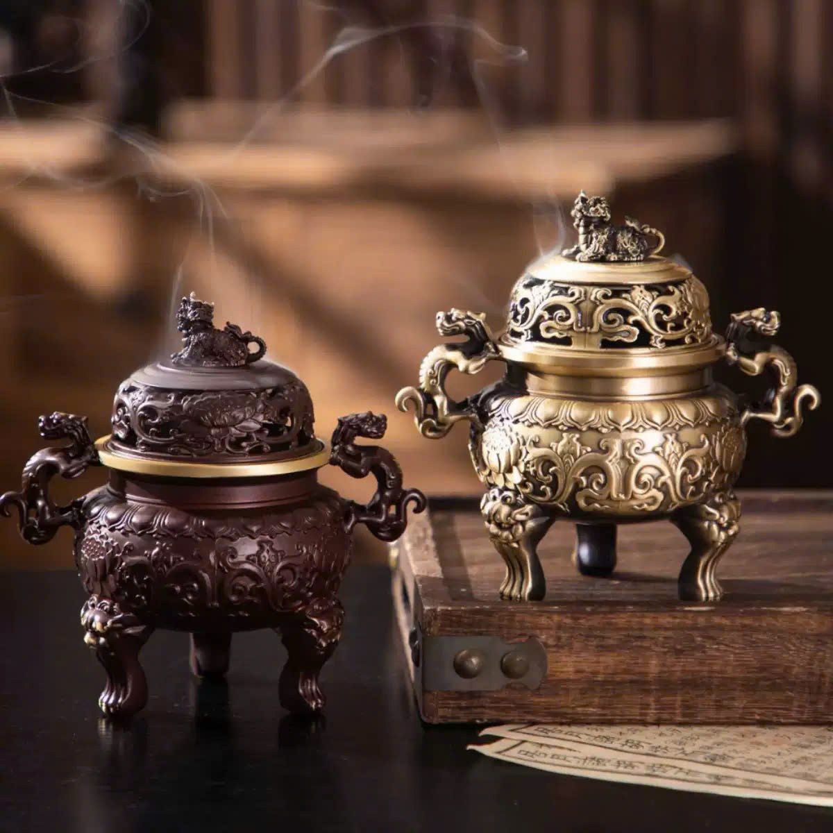 Lư xông trầm hương bằng đồng cao cấp 