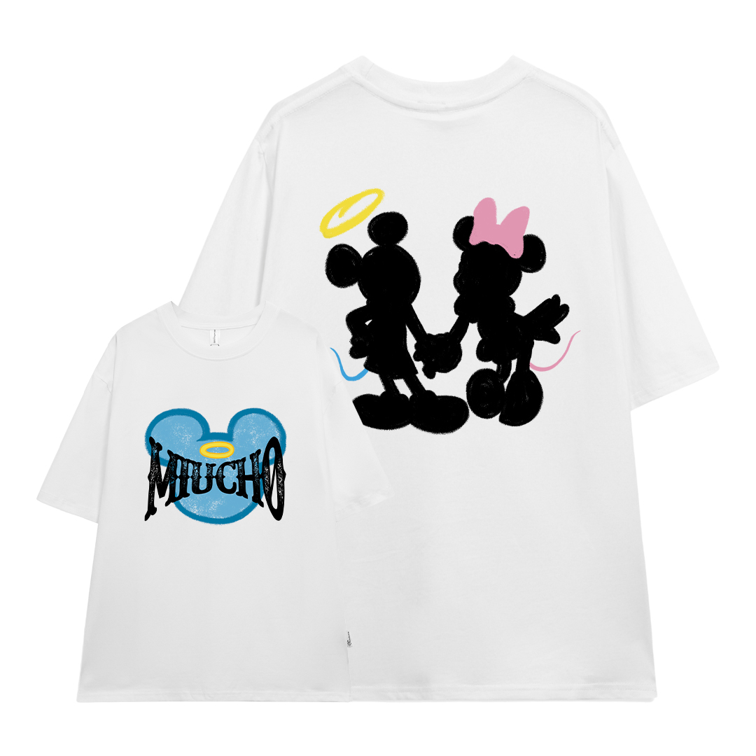 Áo thun cặp đôi couple nhà chuột from rộng ATD1339 Miucho vải cotton thoáng mát cổ tròn in mix_thumbnail_10