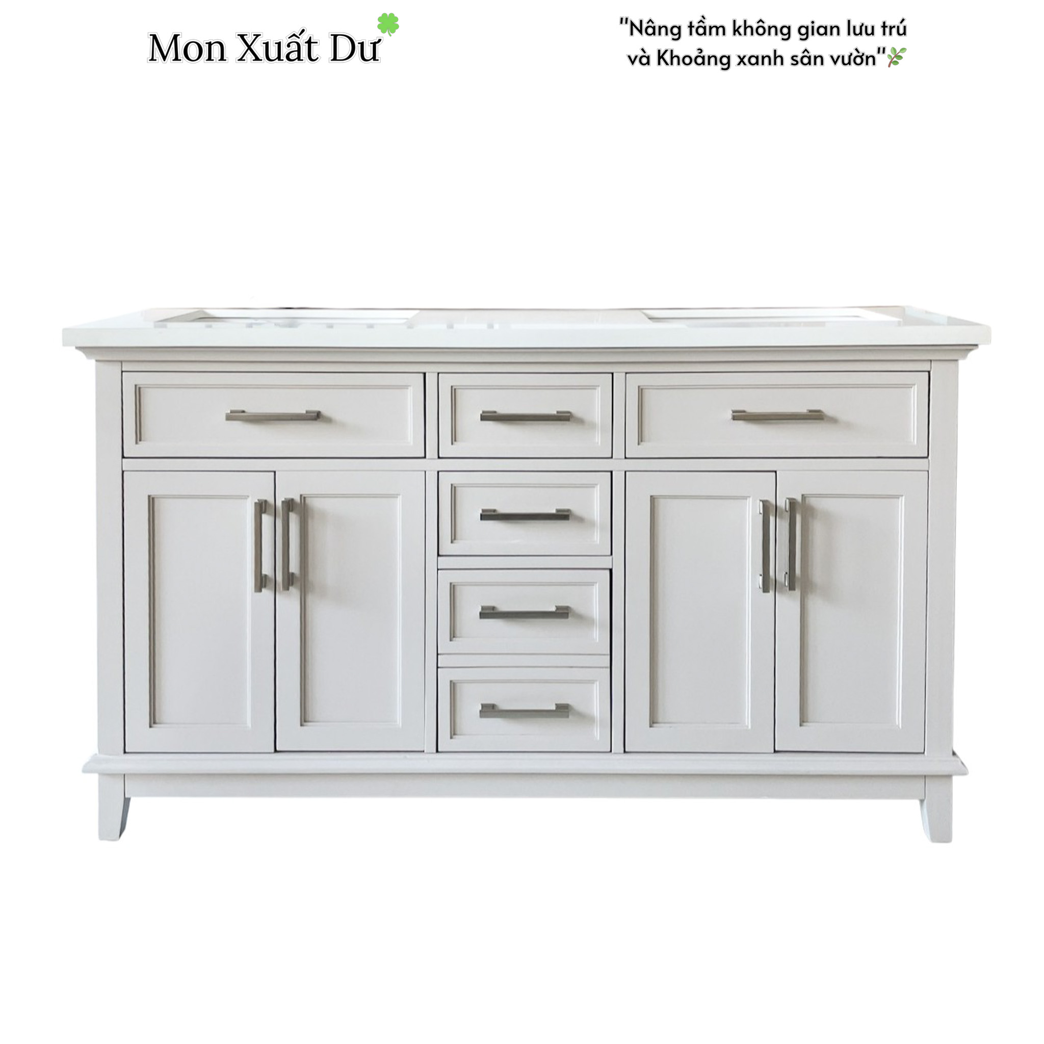 TỦ LAVABO CANAAN 60 INCH TRẮNG NGÀ