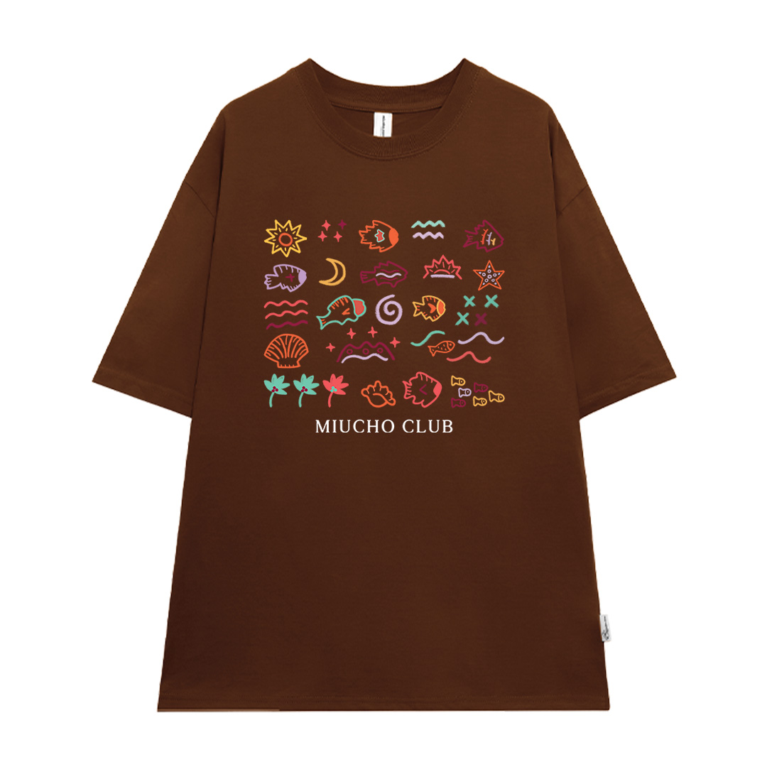 Áo thun form rộng unisex mùa hè ATD1041 Miucho vải cotton tay lỡ cổ tròn in artwork_thumbnail_10