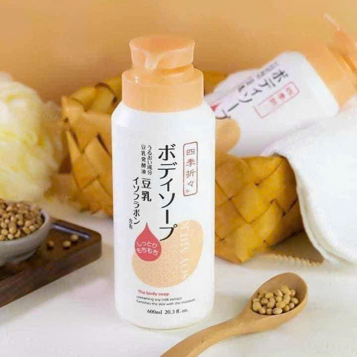 Sữa Tắm Soy Milk The Body Soap Nhật Bản (600ml)_thumbnail_3