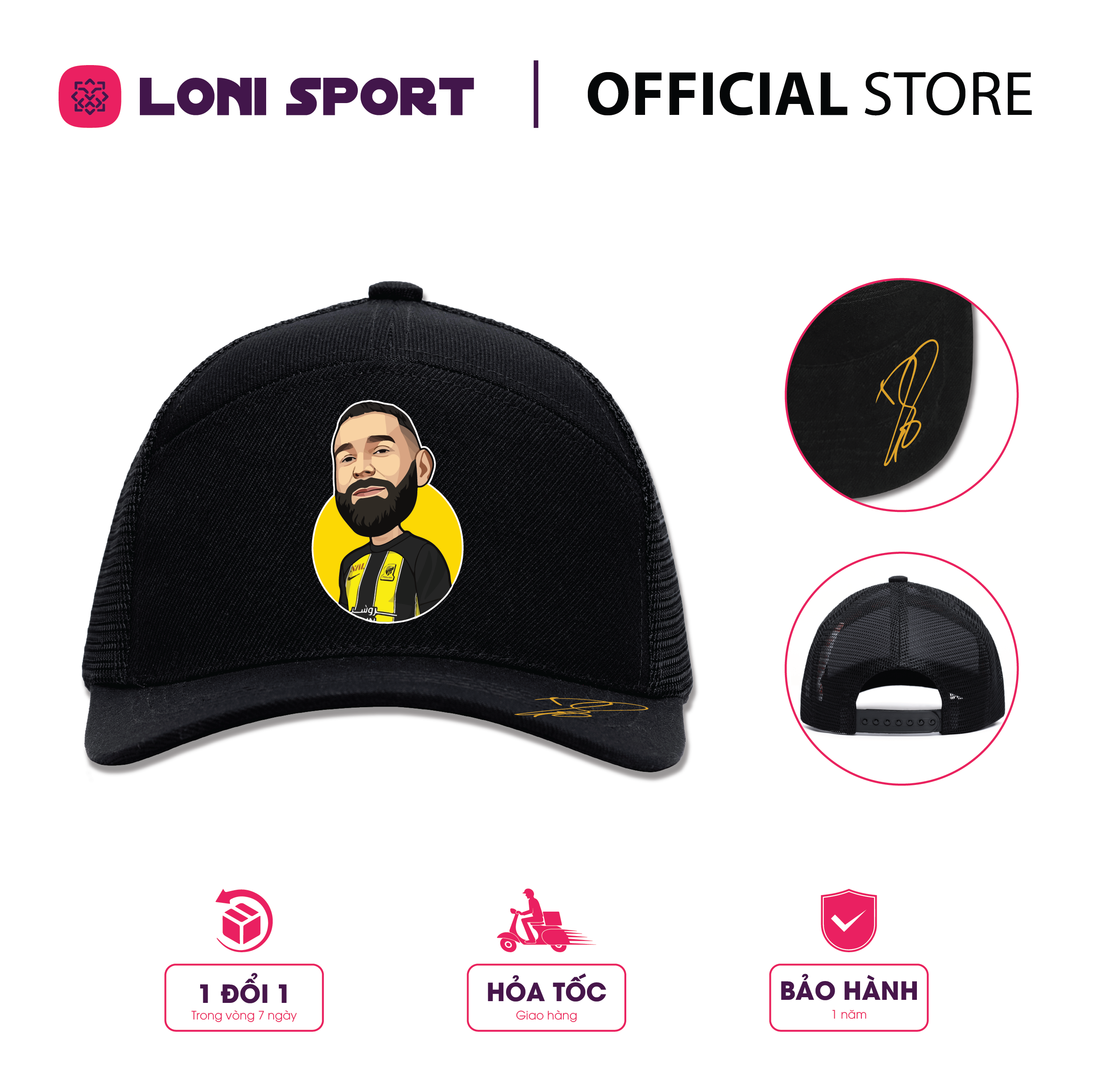 Nón lưỡi trai phối lưới - đen_thumbnail_10