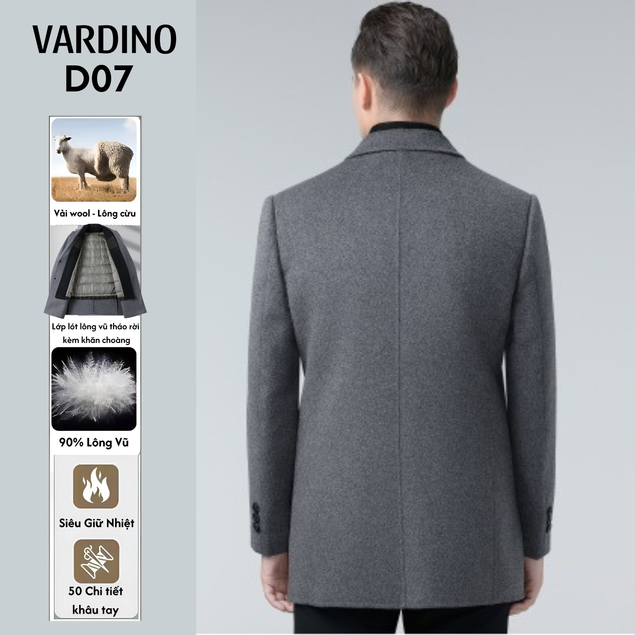 Áo khoác Mangto lót lông vũ, lông cừu D07_thumbnail_2