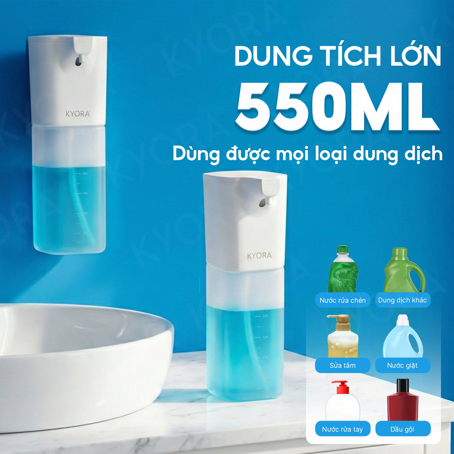Máy nhả dung dịch Kyora - cảm biến không chạm, 4 mức phun tiết kiệm và tiện lợi._thumbnail_4