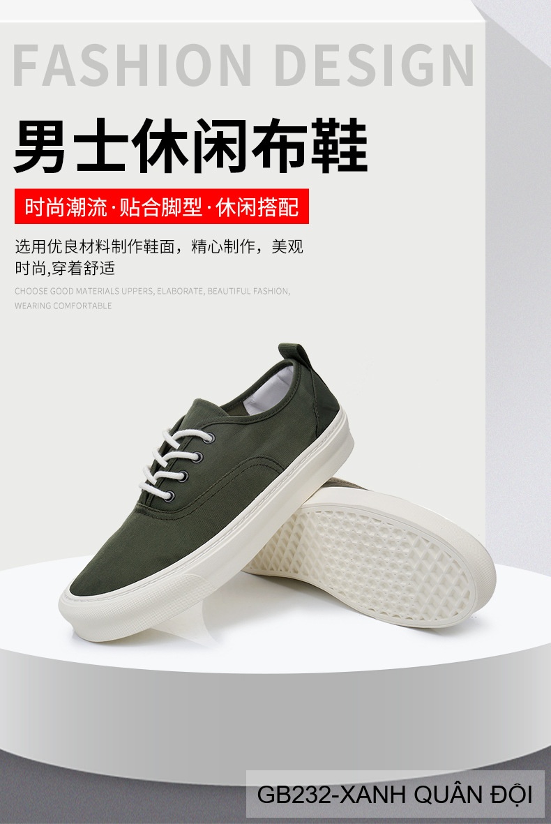 GB232 - Giày sneaker vải nam nữ đế bệt phong cách thường ngày, màu trơn chống thấm_thumbnail_3