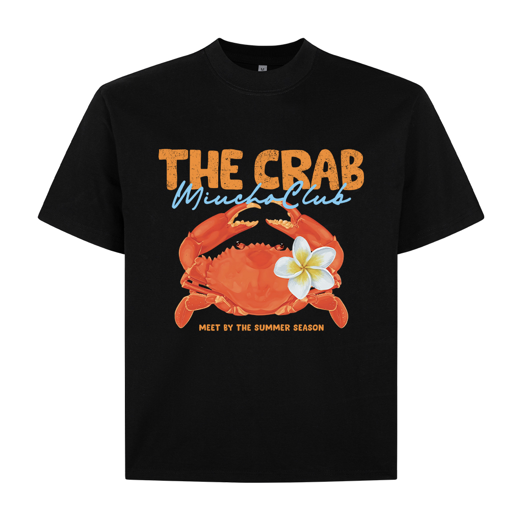 Áo thun boxy hè biển 2233 Miucho cổ tròn chất vải cotton 2c 250gsm đứng form dày dặn in mix