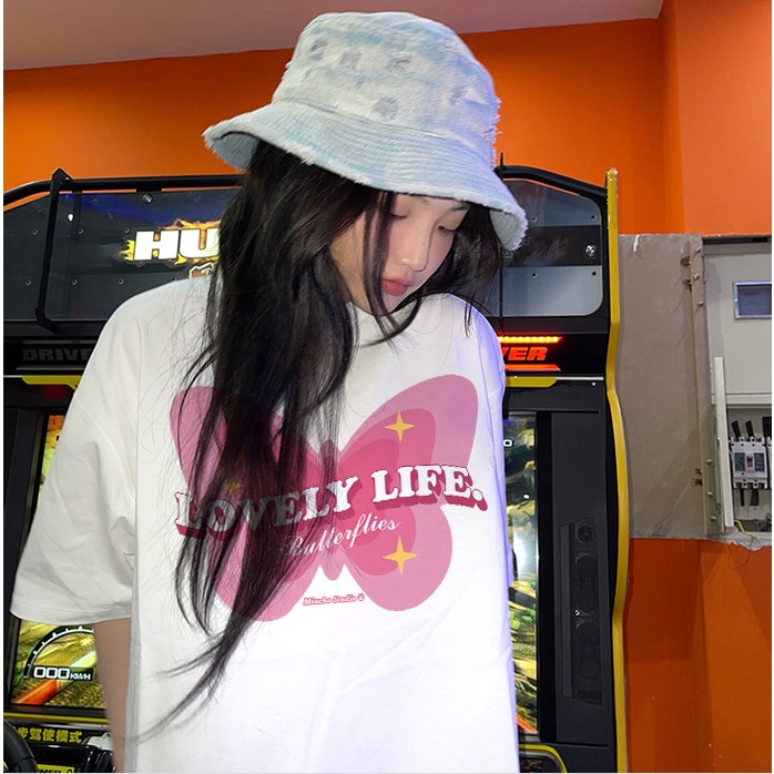 Áo thun form rộng nữ tay lỡ Miucho oversize chất vải cotton AT226 Miucho in hình hoạ tiết_thumbnail_3