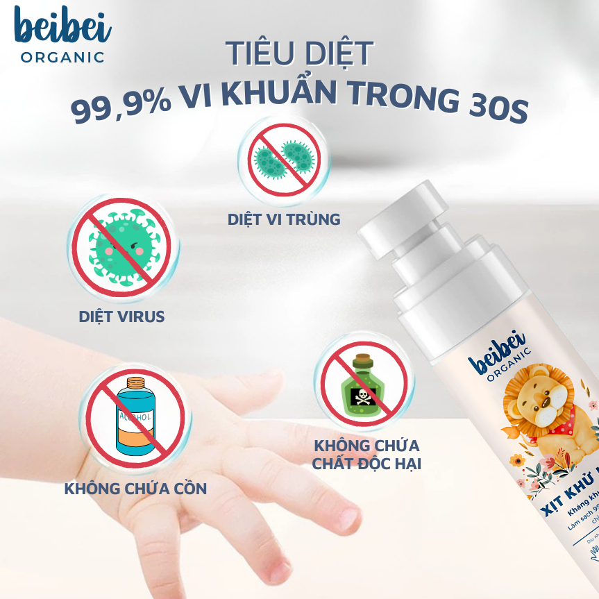 Xịt Khử Khuẩn Đồ Chơi Cho Bé BeiBei, Tinh Chất Trà Xanh Không Hóa Chất An Toàn Cho Bé, Vệ Sinh Đồ Dùng Cá Nhân Cho Bé_thumbnail_2