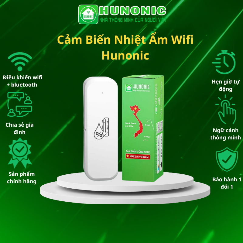 Cảm Biến Nhiệt Ẩm Wifi Hunonic, Giải Pháp Đo Lường Chính Xác Cho Môi Trường Xung Quanh