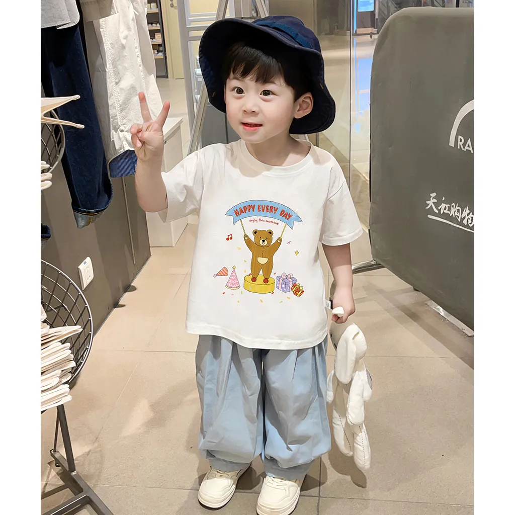 Áo thun cho bé form rộng Happy Birthday 2570 Miucho Kid vải cotton thoáng mát thấm hút mồ hôi_thumbnail_4