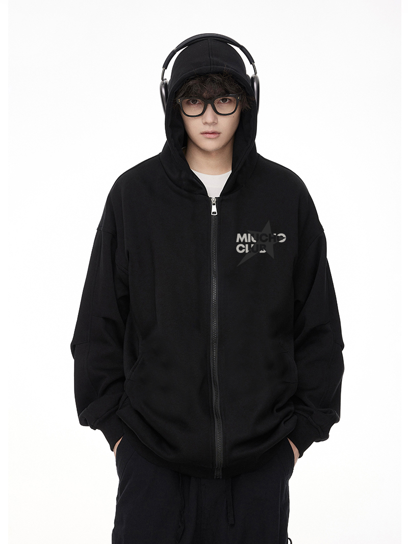 Áo hoodie zip local brand form rộng vải ni dày dặn HZD1633 Miucho Club in mix_thumbnail_3