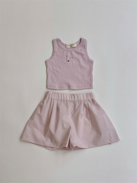 Heart Bubble Set '25 (Áo Croptop Sát Nách x Quần Xòe)