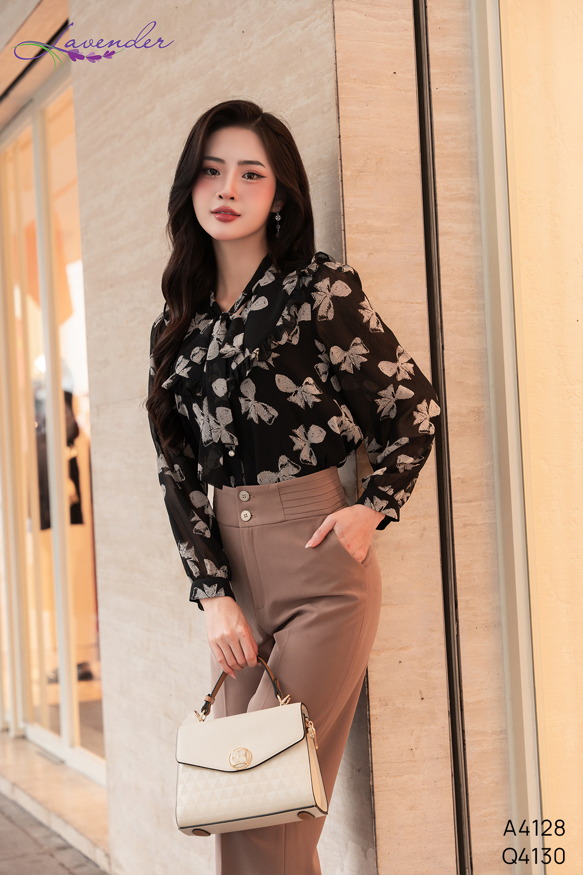 Áo sơ mi tơ kt họa tiết nơ A4128 3 màu_thumbnail_3