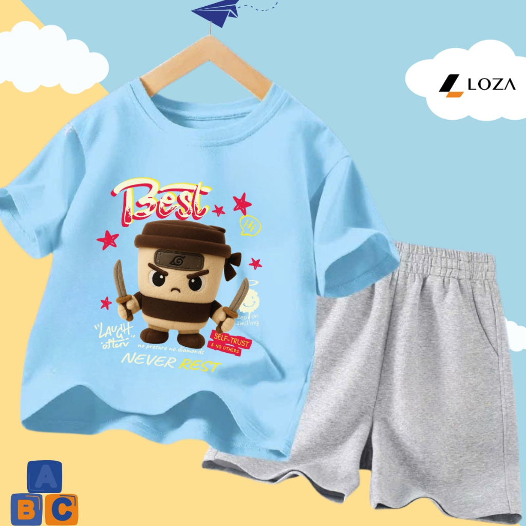 Bộ đồ bé trai in hình Brainrot Tung tung tung sahur, Tralalelo Tralala - Loza Kids BD012_thumbnail_13