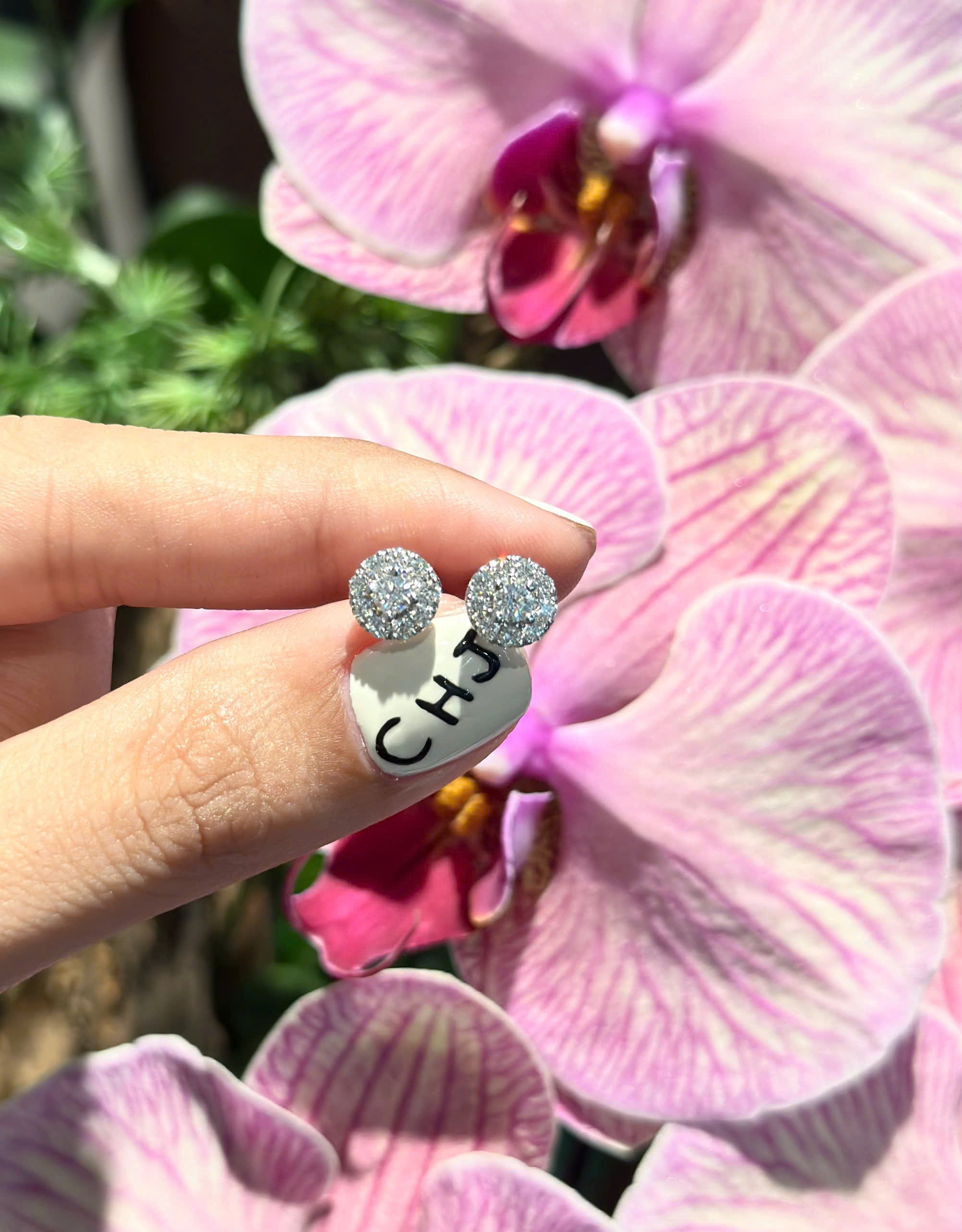 Hoa Tai Halo Vàng 14k