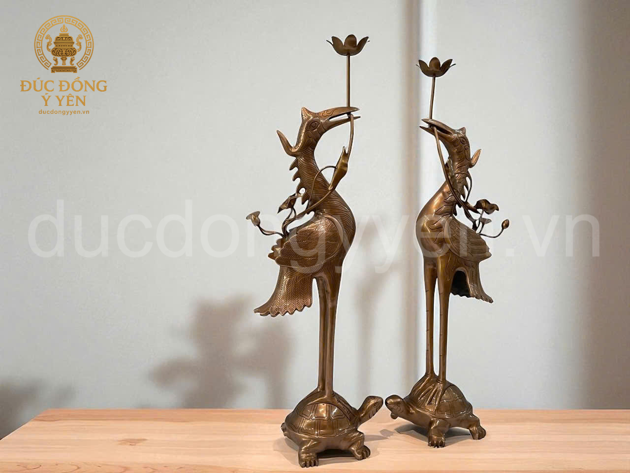 Hạc thờ bằng đồng  đúc đồng đỏ _thumbnail_2