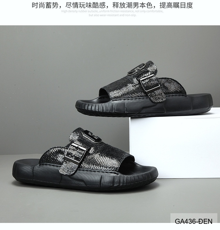 GA436 - Dép xỏ ngón nam thời trang da bò họa tiết rắn đế cao su êm chân_thumbnail_15