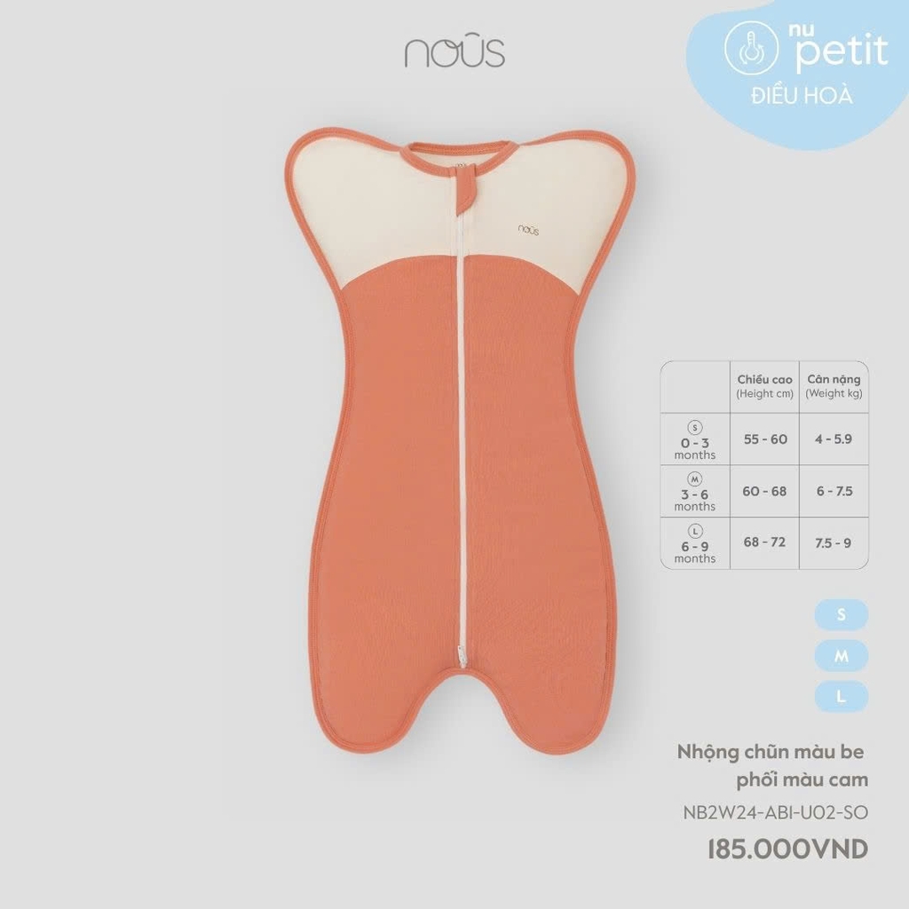 Nhộng chũn mau be phối cam Nous S