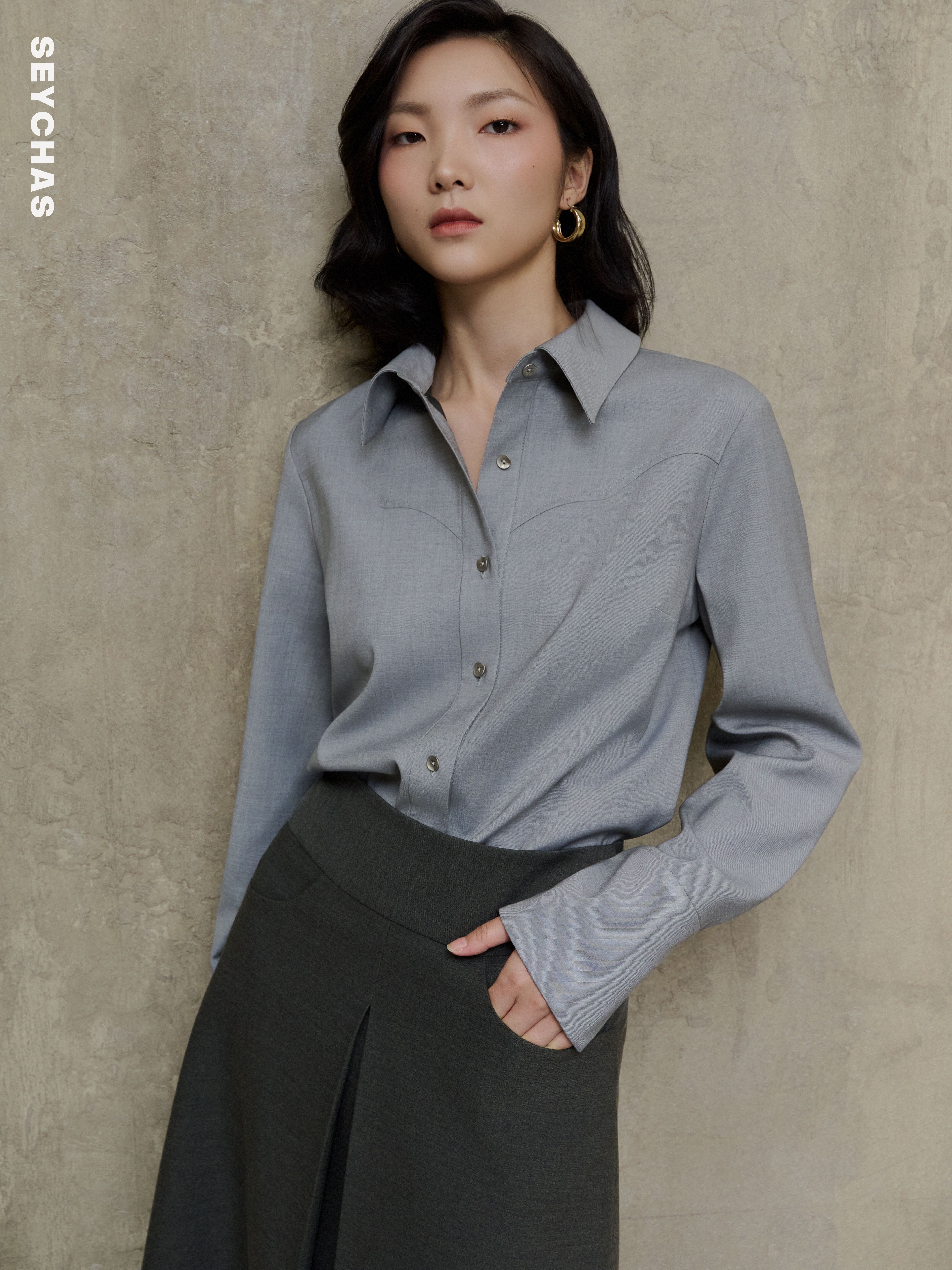 VELIN SHIRT - Light grey_thumbnail_0