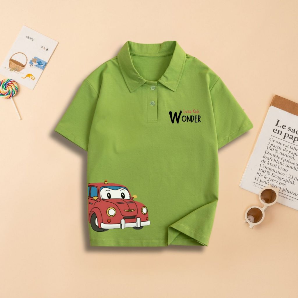 Áo polo bé trai in hình ô tô cotton - Loza Kids PL3051_thumbnail_8