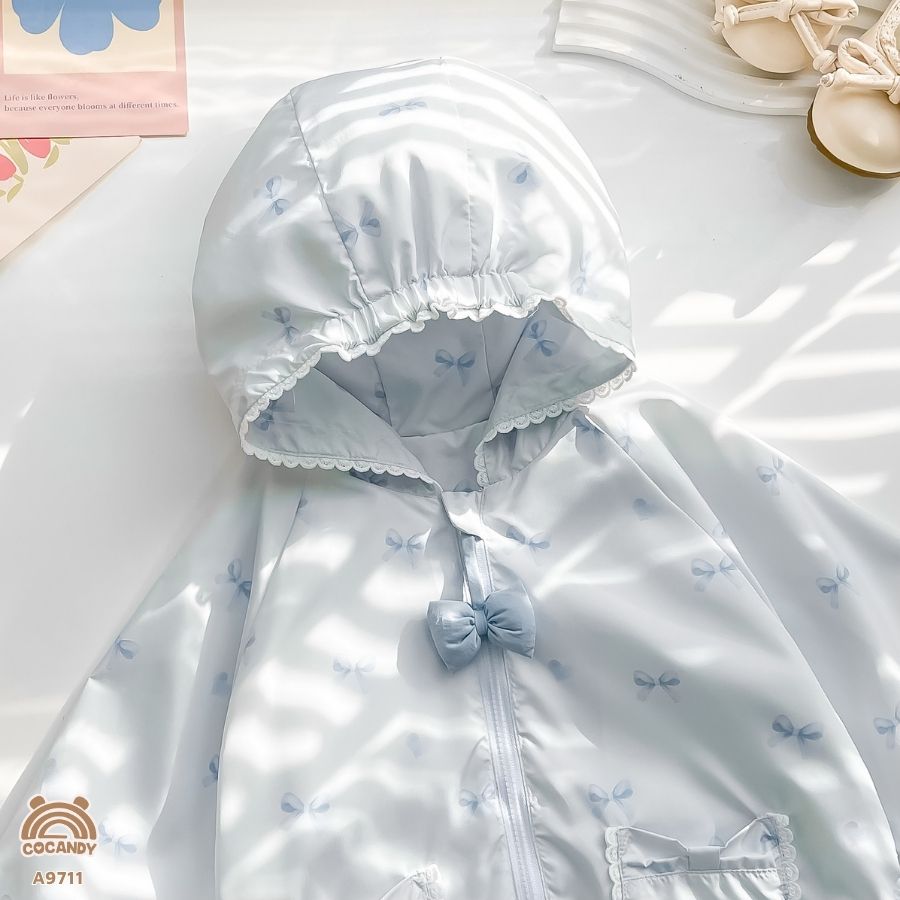 Áo khoác gió XANH họa tiết nơ phối ren_thumbnail_5