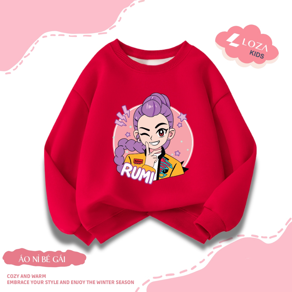 Áo nỉ sweater bé gái in hình Huntrix - Loza Kids IN020_thumbnail_4