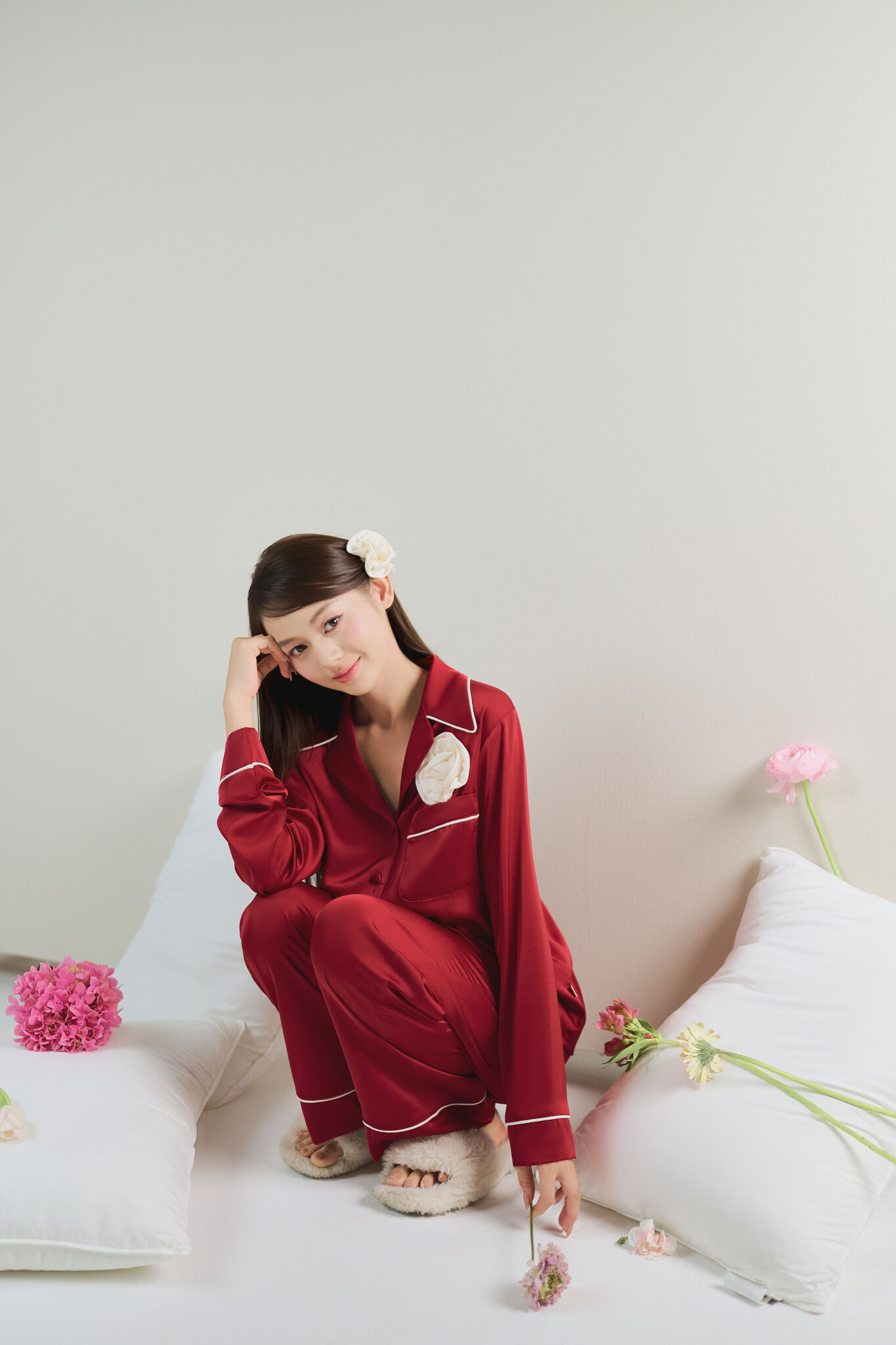 Bộ lụa áo dài tay, quần dài BN608_thumbnail_33