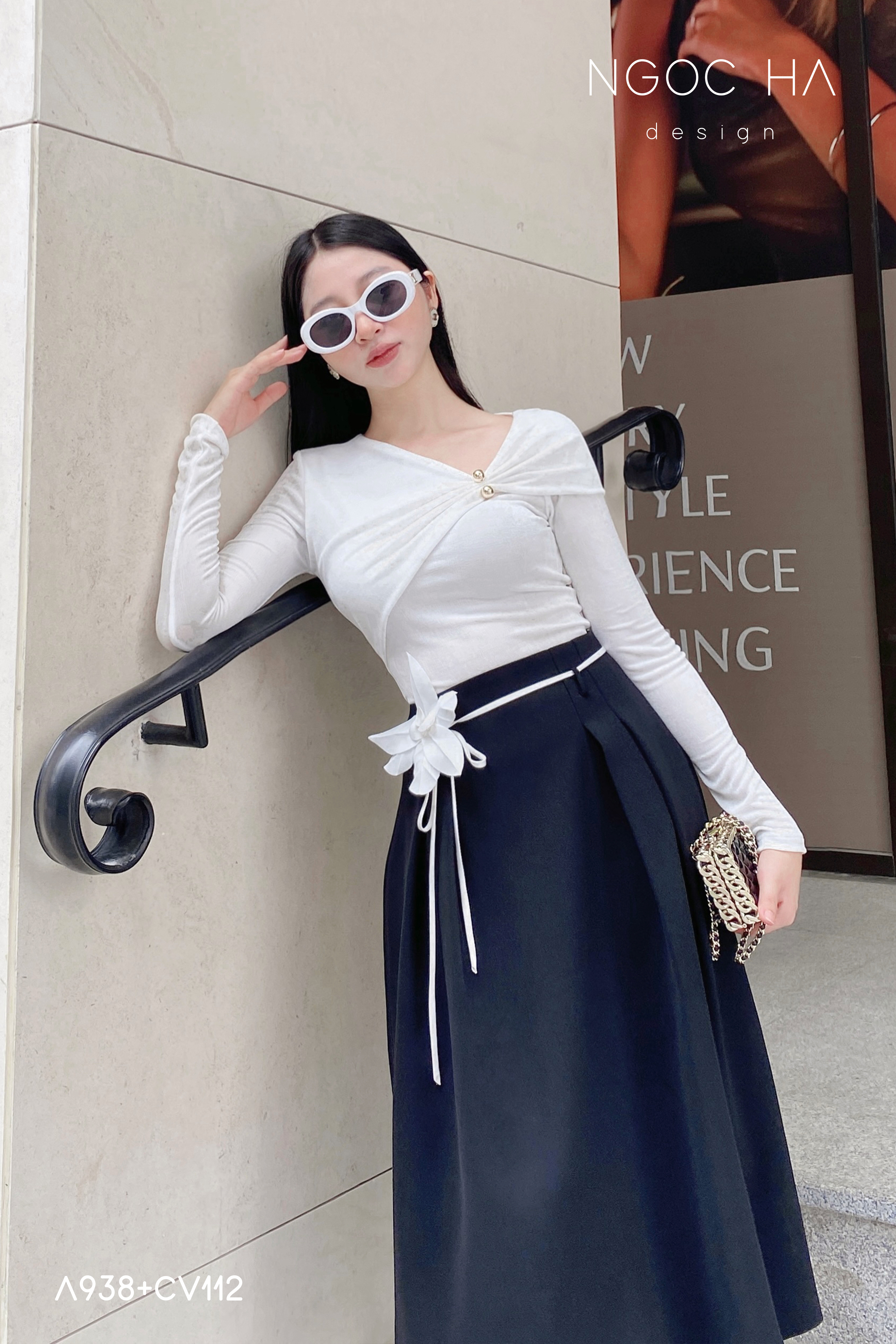 Belle Top_ Áo Thun Nhún Lệch Cổ Dài Tay A938_thumbnail_7