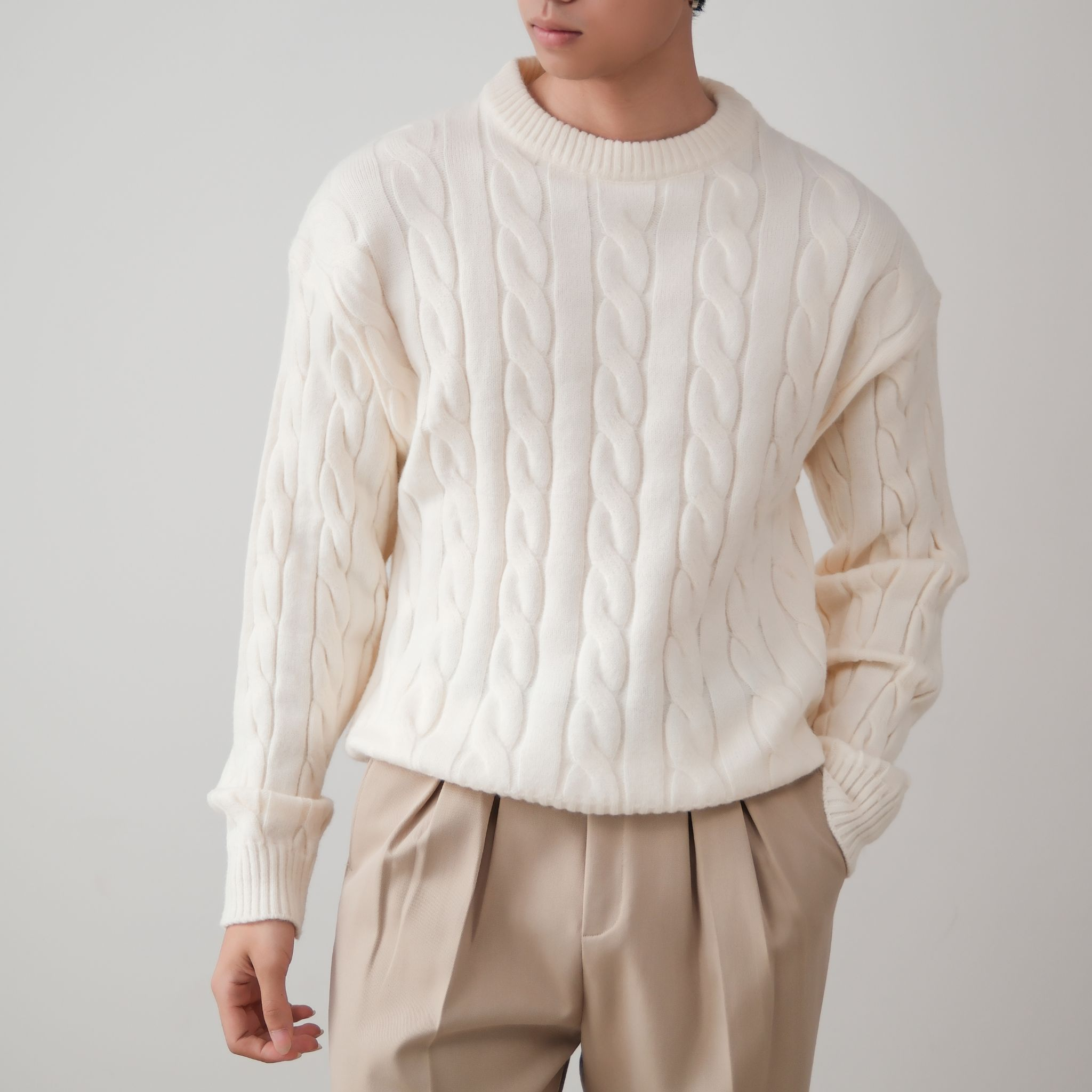 Áo Sweater Twisted-Wool Len Viscose Form Relaxed_thumbnail_10