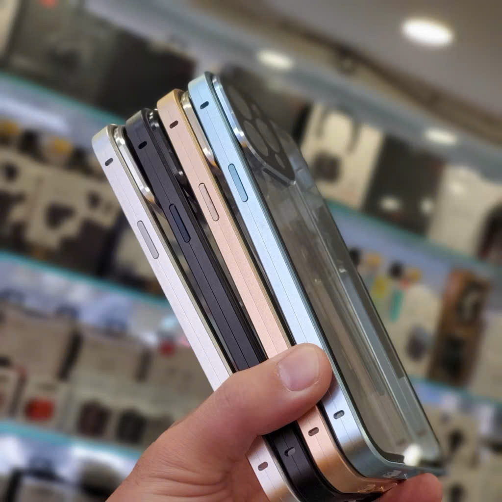 ỐP LƯNG ĐIỆN THOẠI IPHONE CƯỜNG LỰC LÀM BẰNG KIM LOẠI 2 MẶT BẢO VỆ MÁY KHÔNG CHỐNG NHÌN TRỘM_thumbnail_19